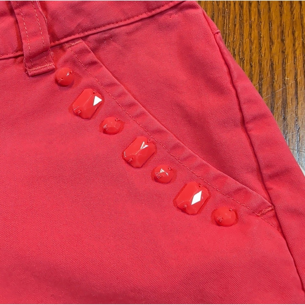 Gymboree Girls Desert Dreams 7 Shirt & Shorts Set White Coral Summer Gem Pockets - Picture 5 of 9